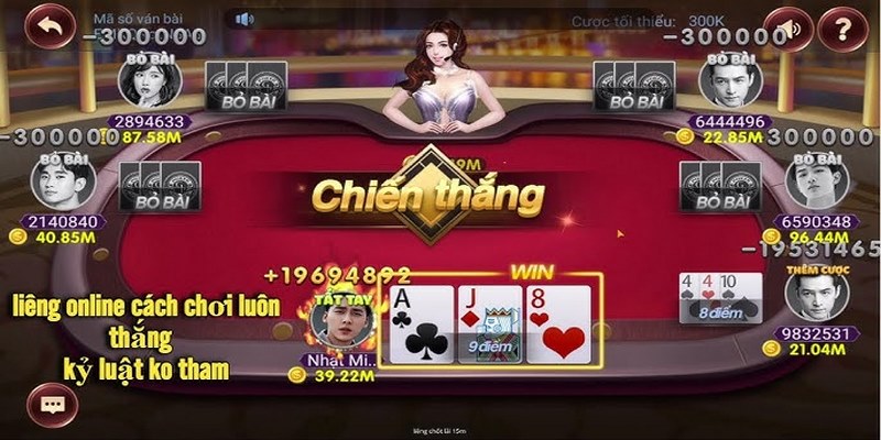 Các bước đặt cược game bài Liêng tại Jun88